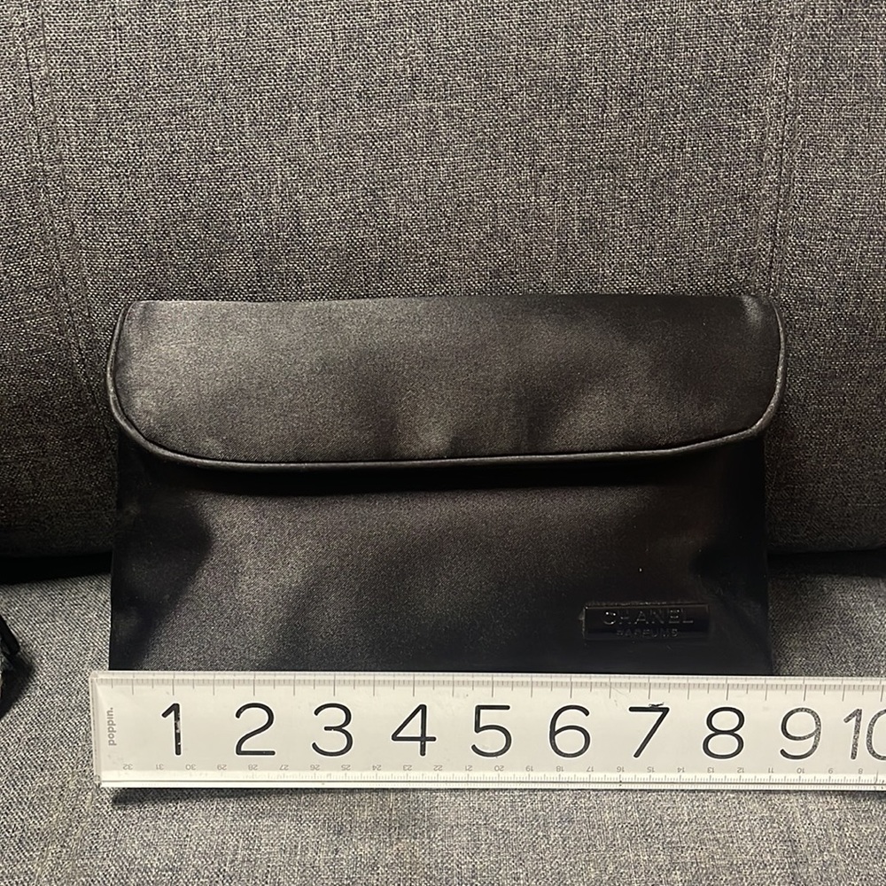Chanel Satin Flap Cosmetic Bag - Picture 10 of 11